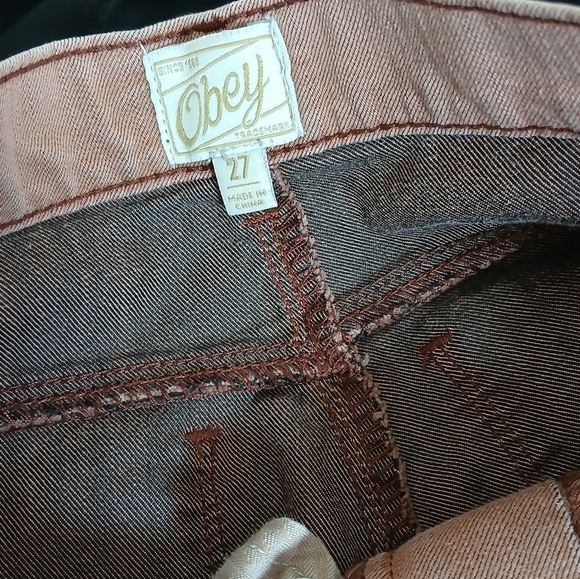 Obey Skinny Jeans in a Washed Rust color womens size 27 - Picture 4 of 5